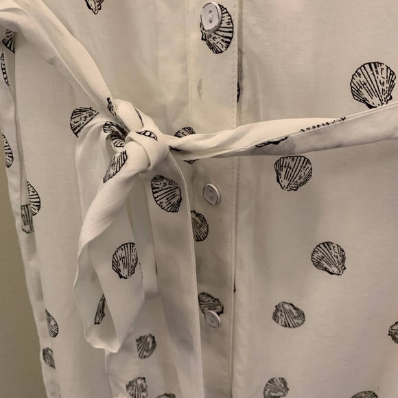 NWOT Seashell Print Nautical Shirt Dress Kensie M - Picture 2 of 8
